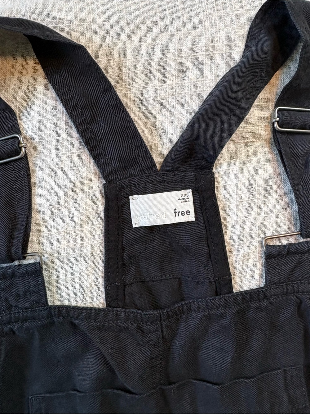 Aritzia Wilfred Free Valletta Overalls Romper - Black - Size XXS - Picture 3 of 3